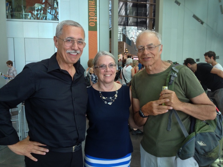Professor Dr Peter Singer AC with Philip Wollen